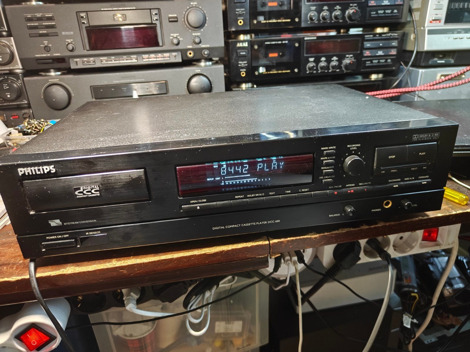 Philips DCC 600 Digital Compact Cassette Player met afstandb, Ophalen of Verzenden, Philips