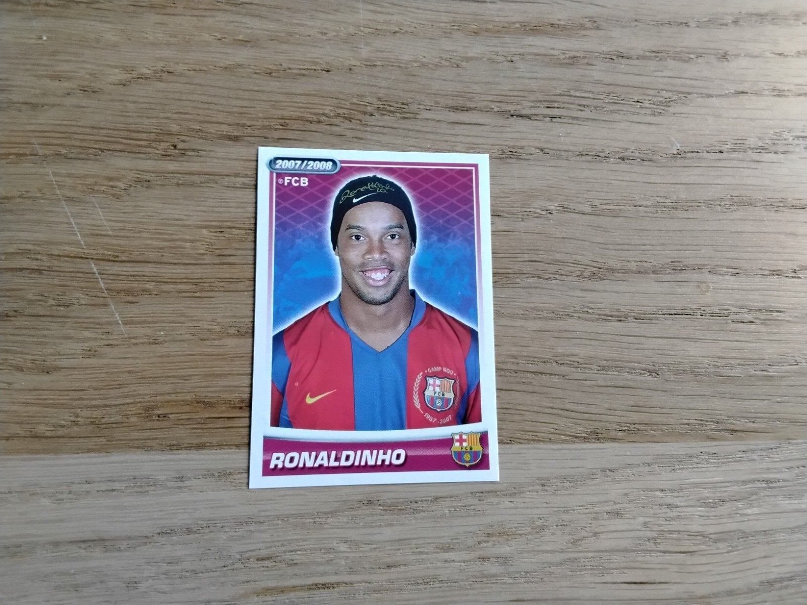 Ronaldinho Panini sticker FC Barcelona 2007/2008, Verzamelen, Ophalen of Verzenden, Zo goed als nieuw, Buitenlandse clubs, Poster, Plaatje of Sticker