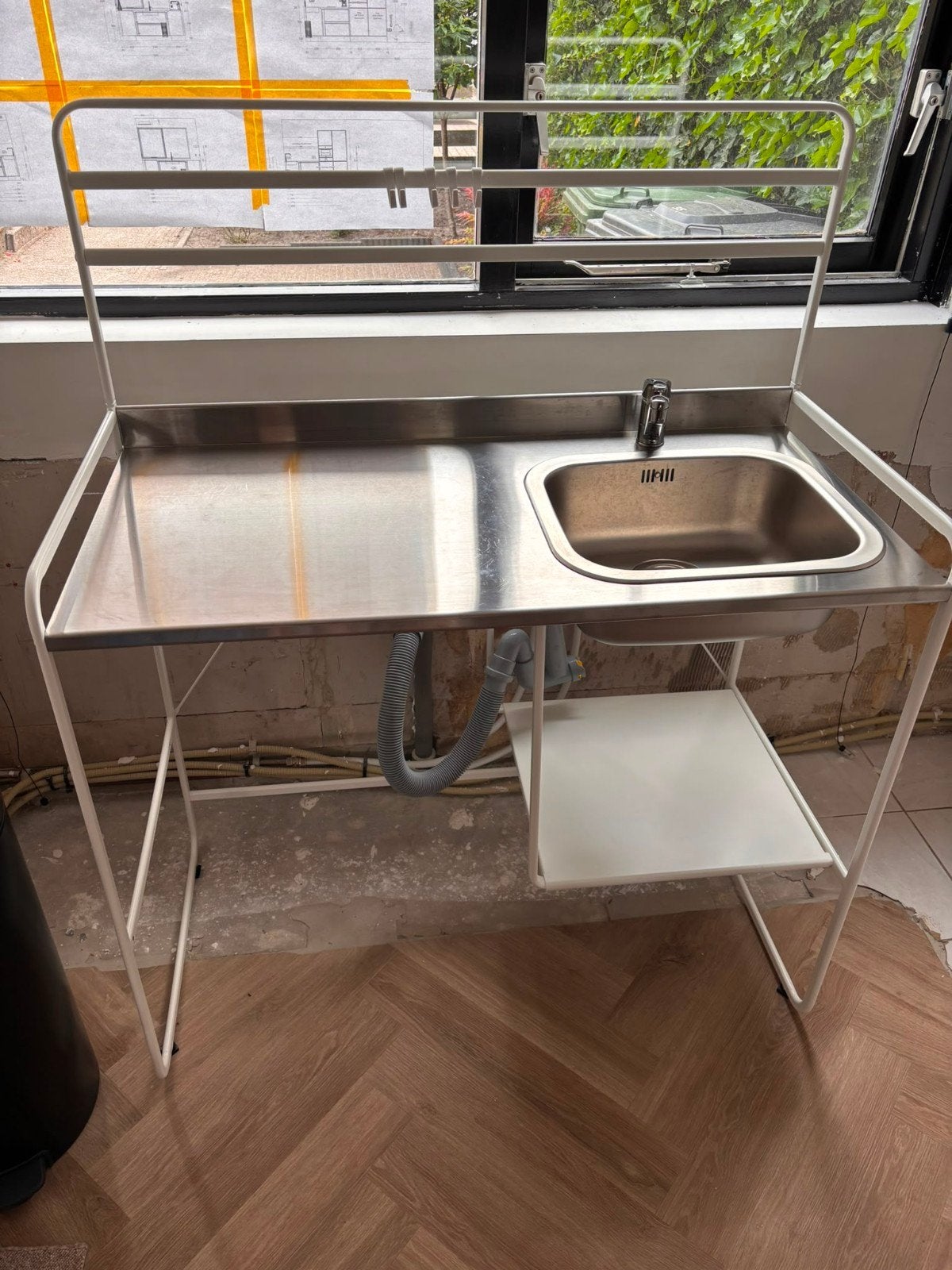 IKEA SUNNERSTA Kitchenette - met kraan en toebehoren, Ophalen, Wit, Overige typen, Zo goed als nieuw