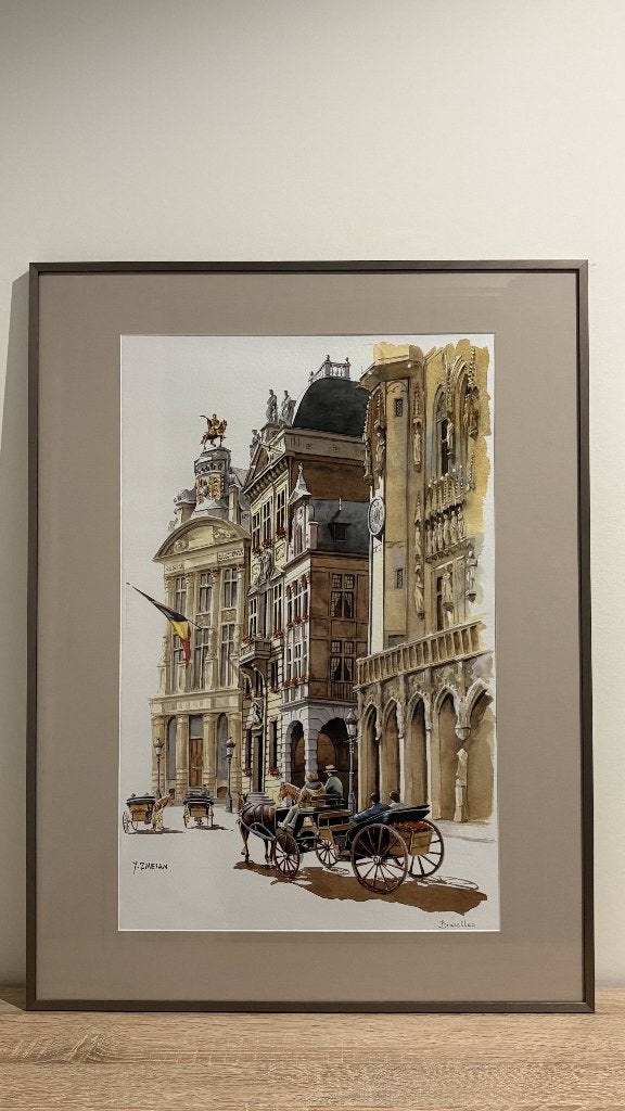 Brussels - picture in frame, Ophalen, 75 – 100, 50 tot 75 cm, Print