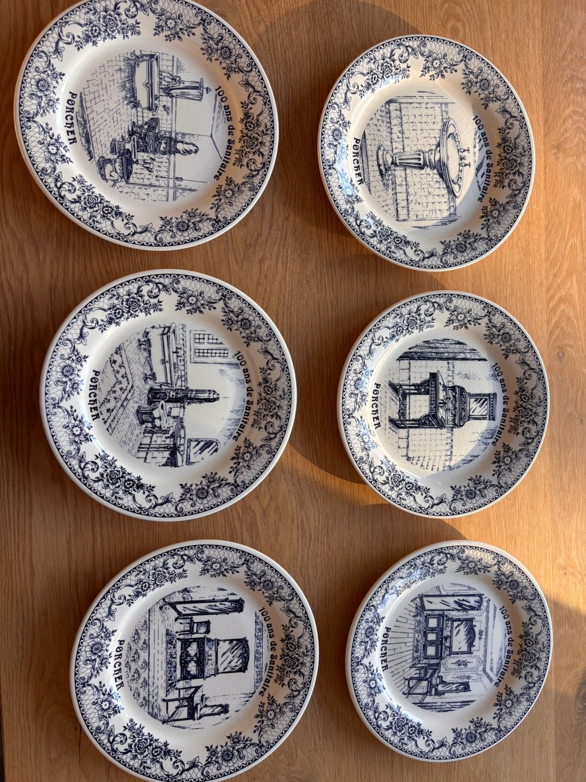 6x Gien 100 ans de Sanitaire, Ophalen of Verzenden