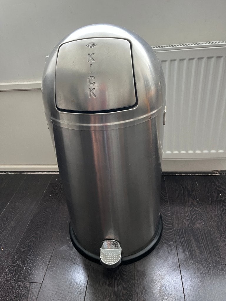 Wesco Kickboy Prullenbak RVS, Ophalen, Gebruikt, Met pedaal, 40 liter of meer