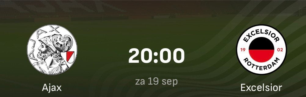Ajax - excelsior 2 kaartjes, Losse kaart, Twee personen