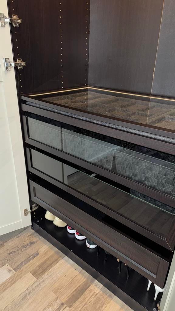 IKEA PAX komplement Glasplaat en Sieradeninzet  100x58cm, Huis en Inrichting, Ophalen, Met plank(en), 100 tot 150 cm, Minder dan 100 cm