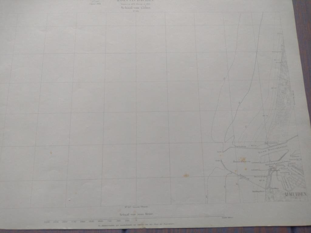 309 IJmuiden de Haven  Plattegrond 1924, Antiek en Kunst, Ophalen of Verzenden