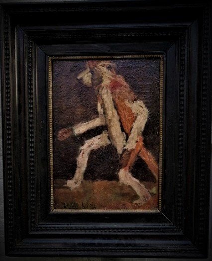 M.H.Mackenzie ""Aap "" olieverf op paneel 30 x 40 cm, Verzenden