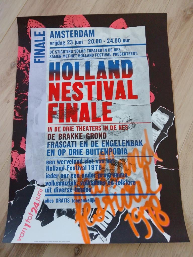Holland Nestival Finale Poster - Uniek Festival Erfgoed, Rechthoekig Staand, Ophalen of Verzenden, Zo goed als nieuw, A1 t/m A3