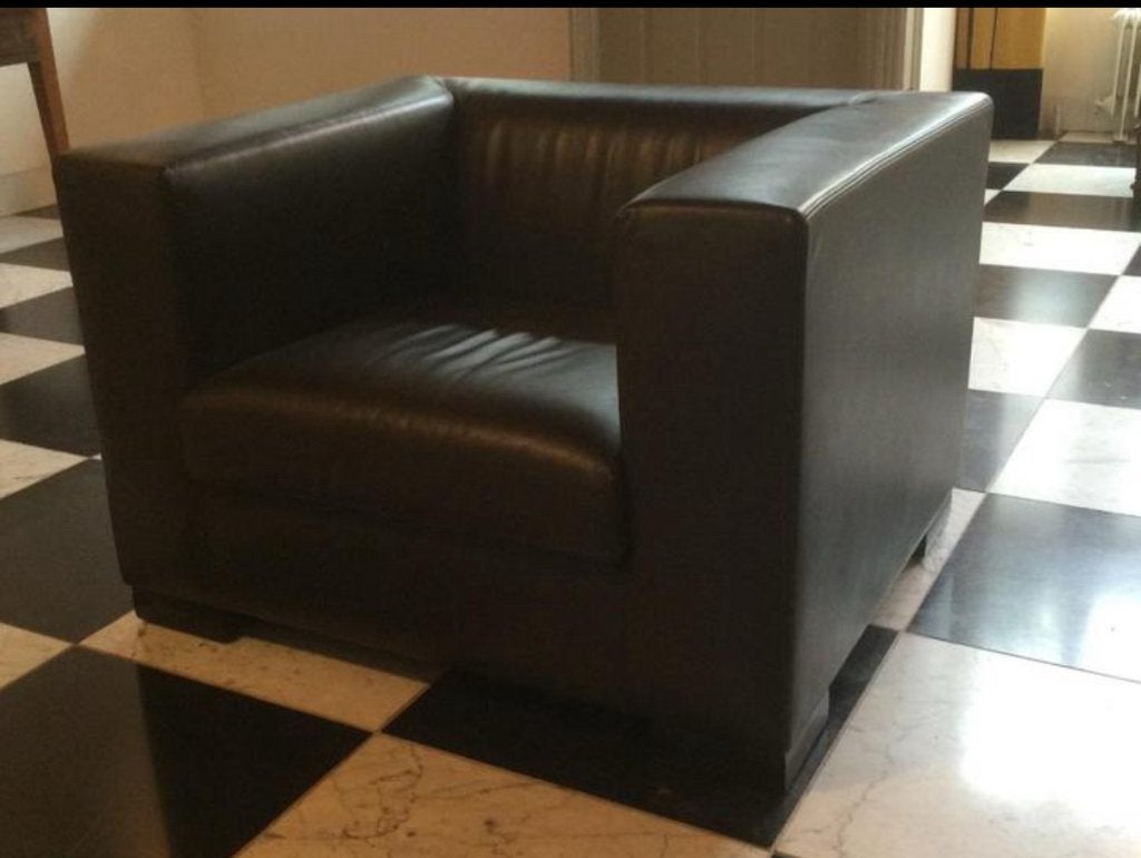 Wittmann Paolo Piva Camin fauteuil donkerbruin, Rustiek Chique Loungen Klassiek Modern Tijdloos, 75 tot 100 cm, Zo goed als nieuw