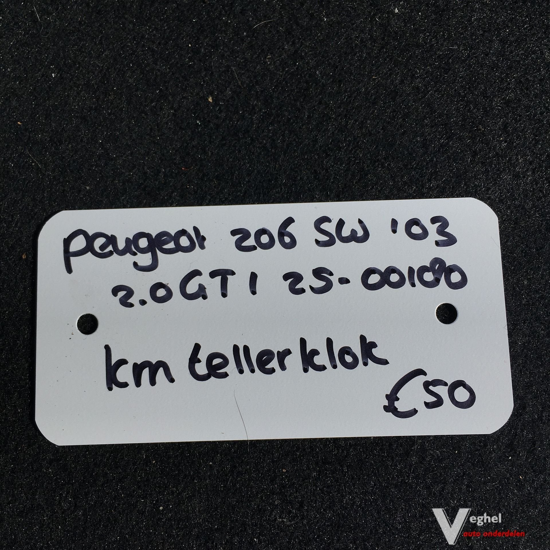 Peugeot 206 gti 2.0 16v Sw 2003 2500180  Km Tellerklok, Auto-onderdelen, Gebruikt, -, -, Ophalen of Verzenden