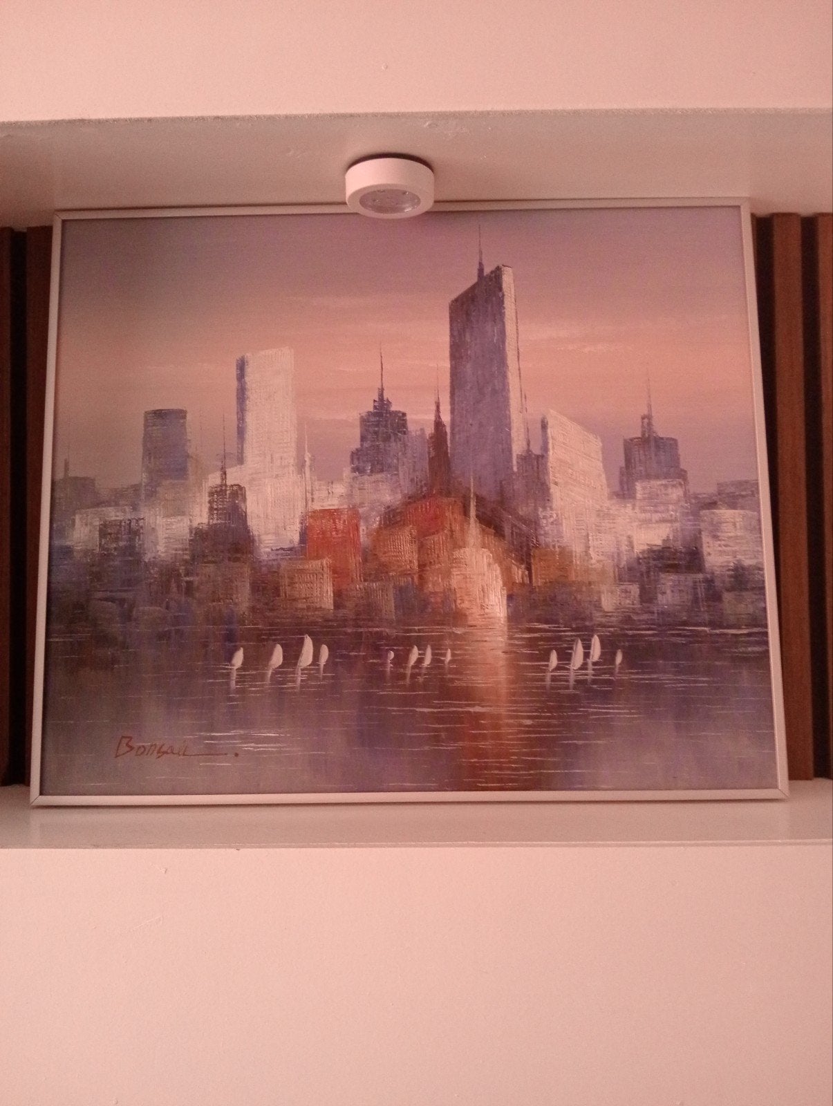 Stadsgezicht schilderij van Bental Bonsall, Ophalen of Verzenden