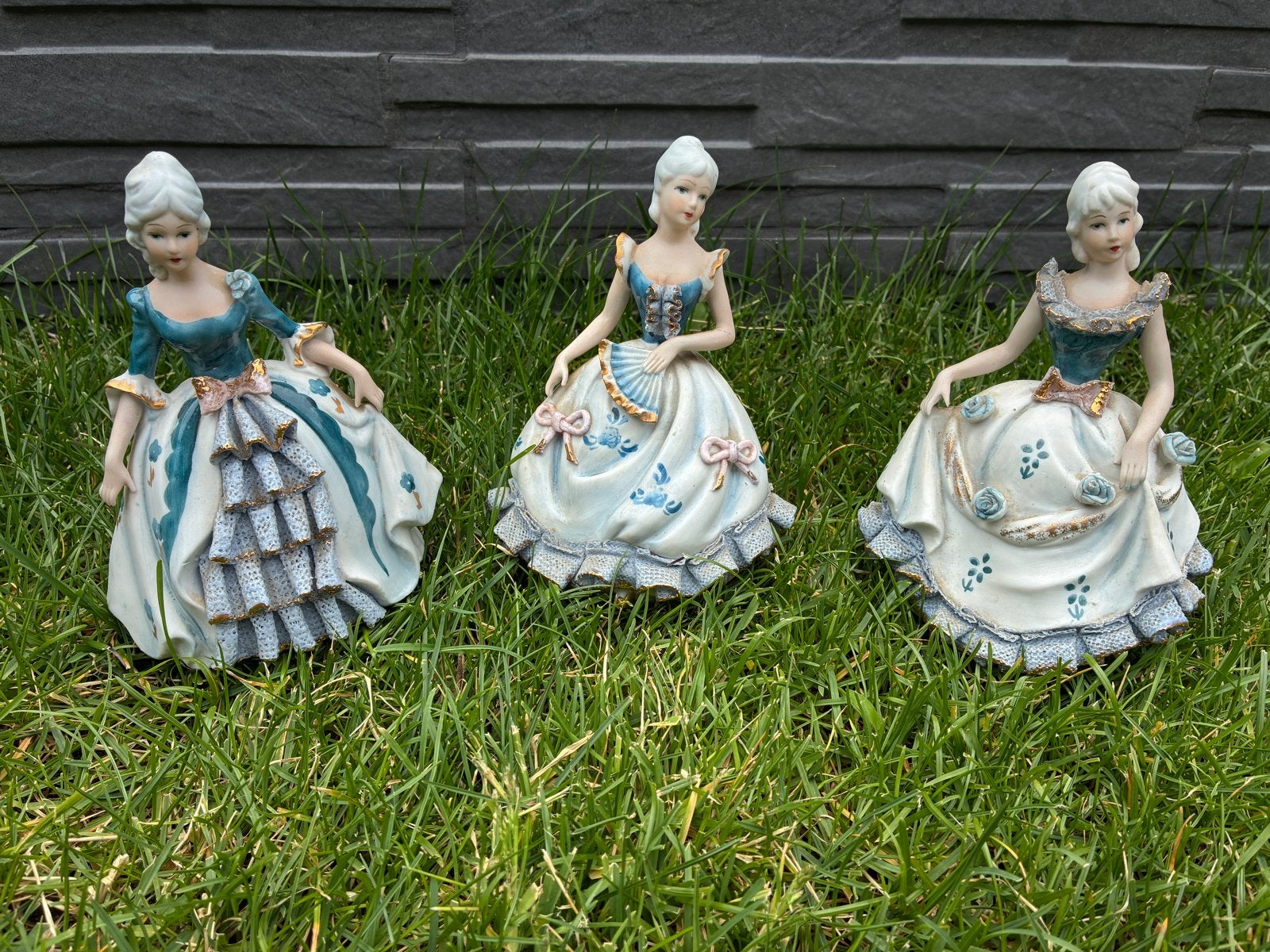 Vintage porseleinen dames poppetjes - set van 3, Ophalen of Verzenden