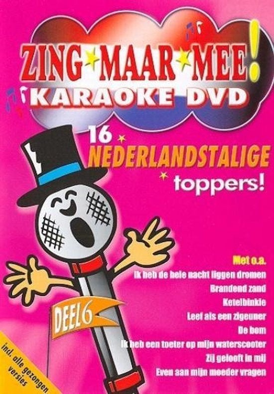 Karaoke DVD "Zing maar mee" Deel 6, Karaoke, Alle leeftijden, Zo goed als nieuw, Ophalen of Verzenden