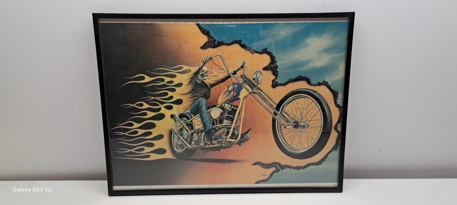 Vintage jaren 70 David Mann Ghost Rider tijdschrift poster, Ophalen of Verzenden