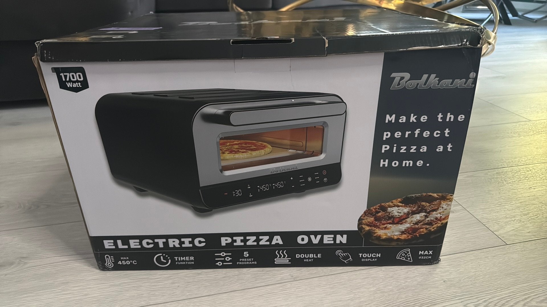 Bolkani Electric pizza oven ! Nieuw met doos ., Witgoed en Apparatuur, Ovens, Ophalen of Verzenden, Nieuw, Minder dan 45 cm