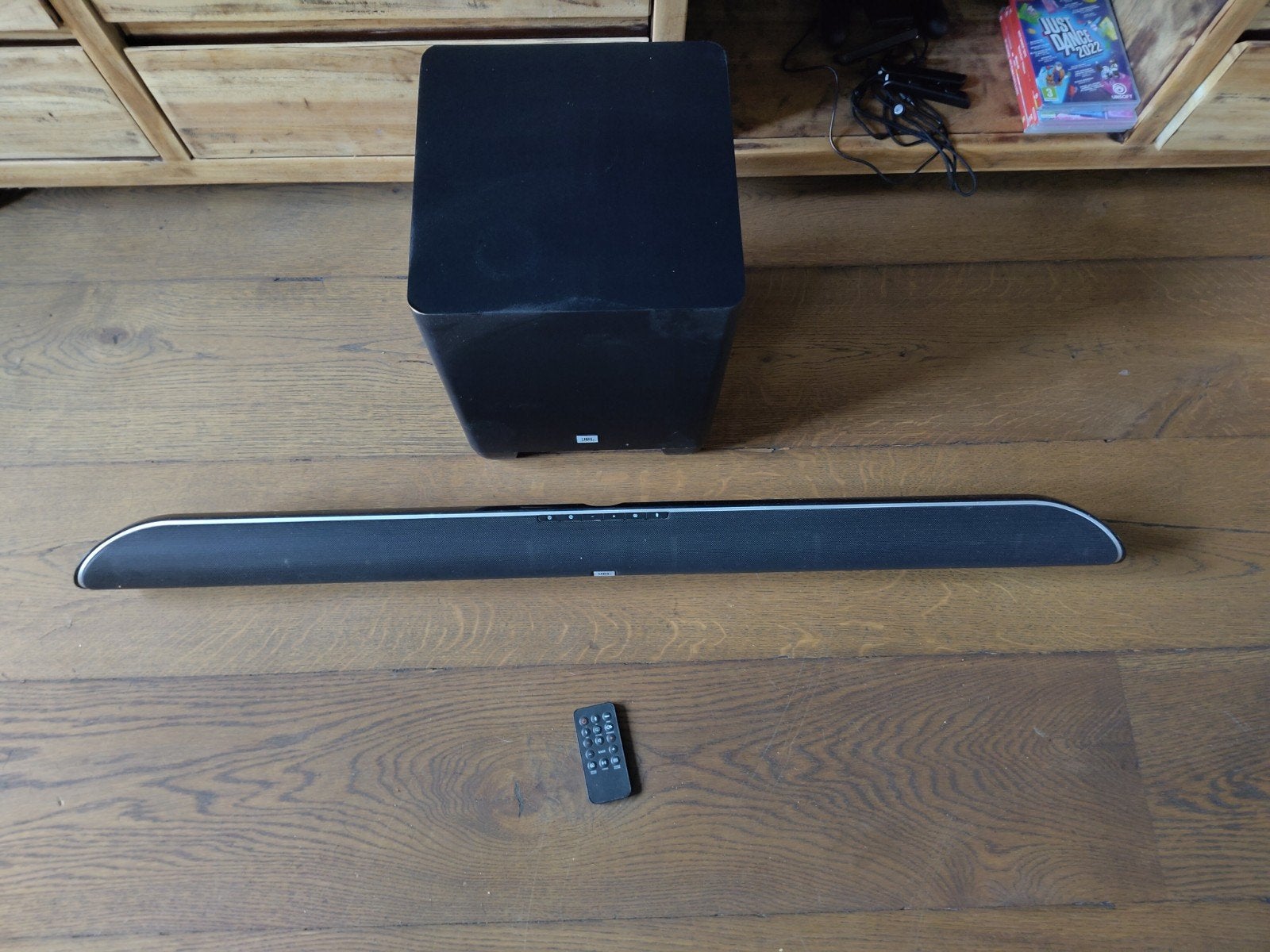 JBL 350SB Soundbar met Subwoofer, Ophalen, Met externe subwoofer, Gebruikt