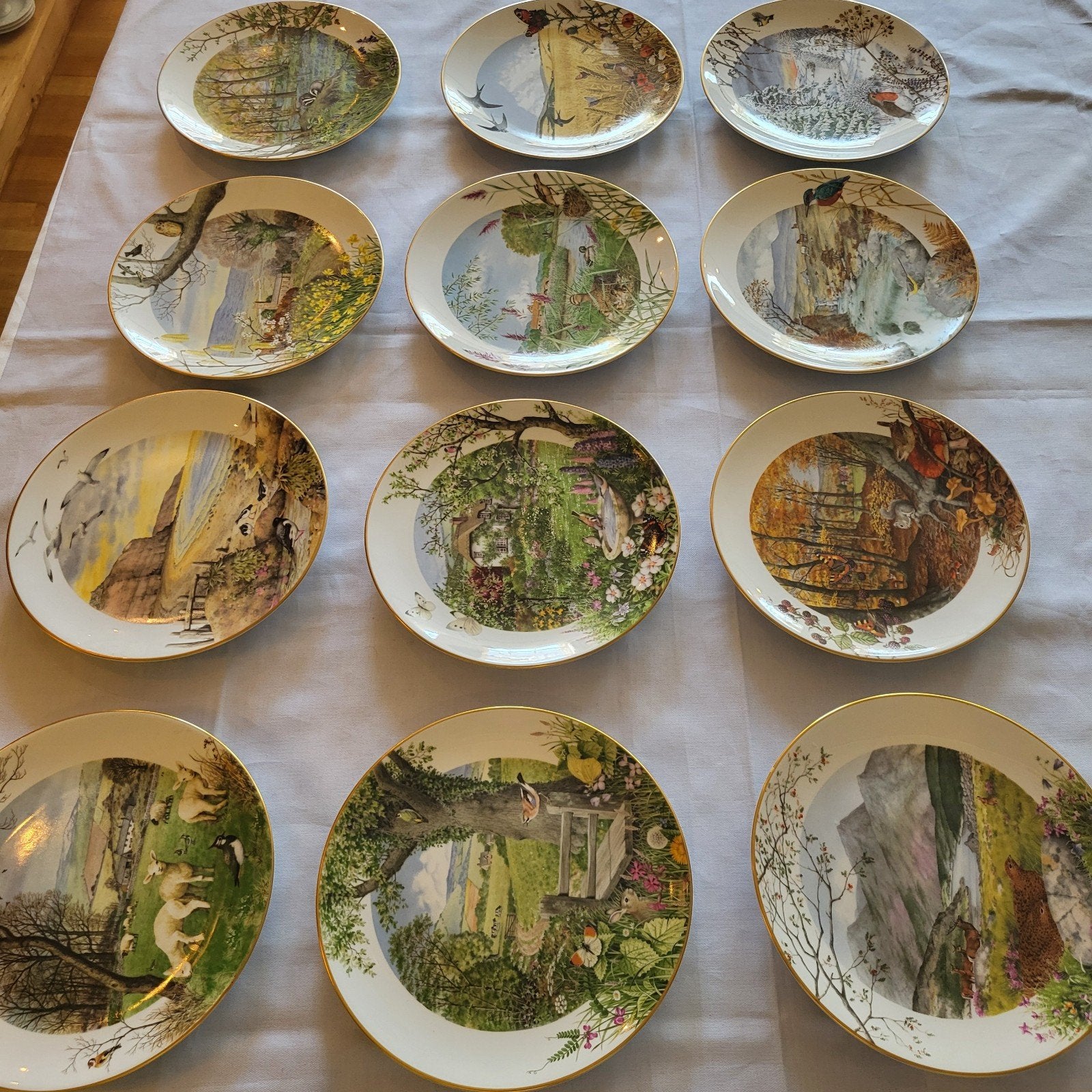 Complete set van 12 Royal Worcester maandborden, Ophalen of Verzenden