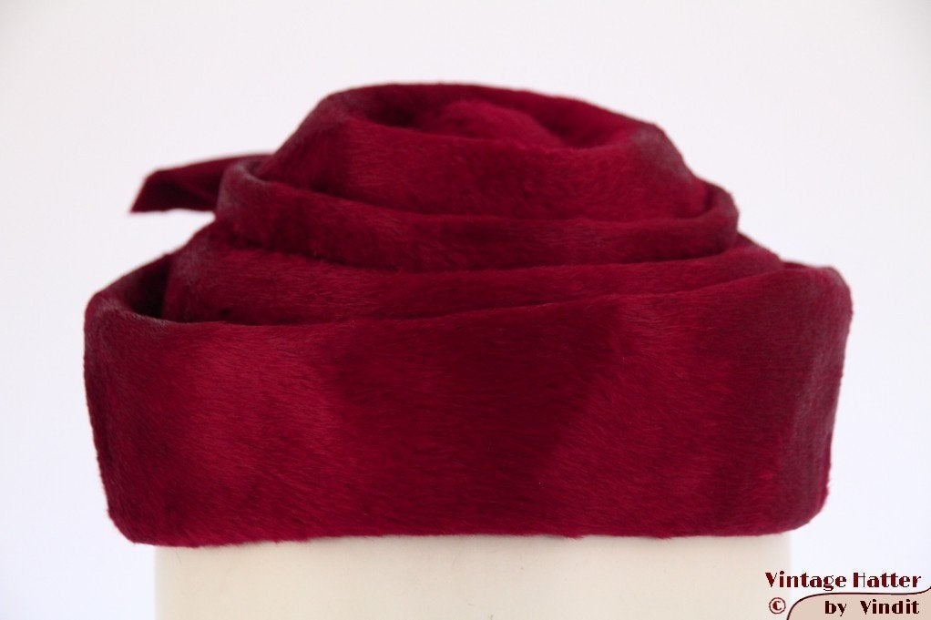 Vintage dameshoed Cocktail hoedje rood gelaagd haarvilt 56, Kleding | Dames, Hoeden en Petten, Ophalen of Verzenden, Zo goed als nieuw