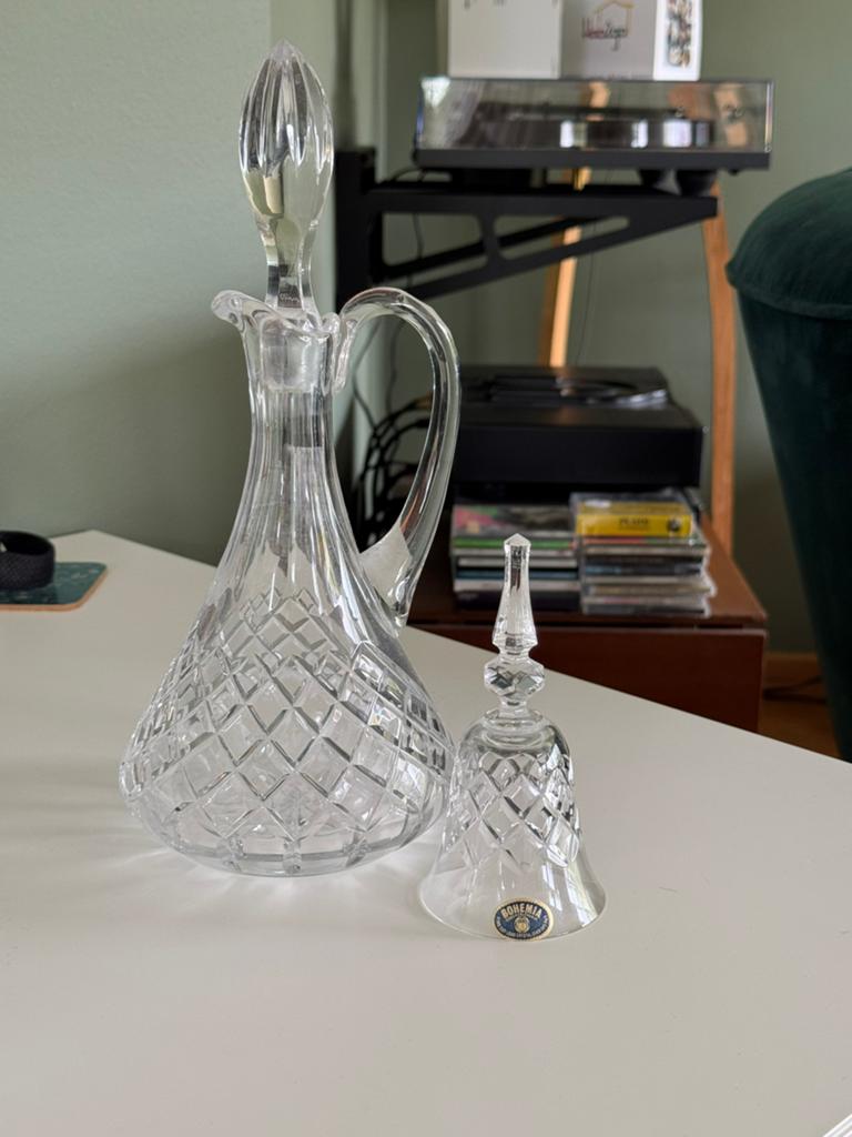 Set kristal en tafelbel, Ophalen of Verzenden