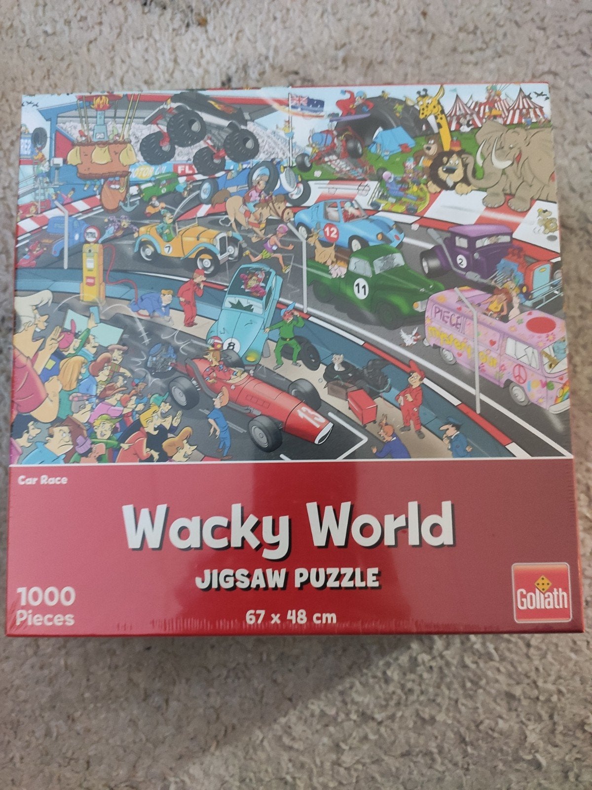 Wacky World Car Race Legpuzzel 1000 stukjes Goliath, Ophalen of Verzenden, 500 t/m 1500 stukjes, Nieuw, Legpuzzel