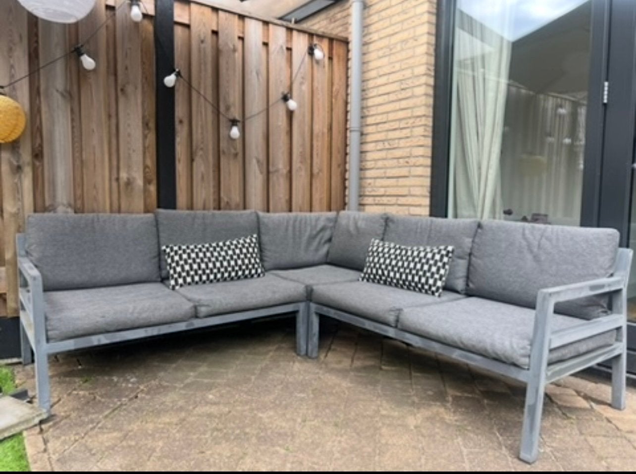 Tuin loungebank 2.05 bij 2.05 meter, Tuin en Terras, Tuinsets en Loungesets, Ophalen, 5 zitplaatsen, Gebruikt, Loungeset