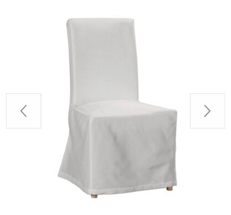 IKEA stoelhoezen (4x) Henriksdal - wit / lang, Ophalen, Gebruikt, Wit, Vier