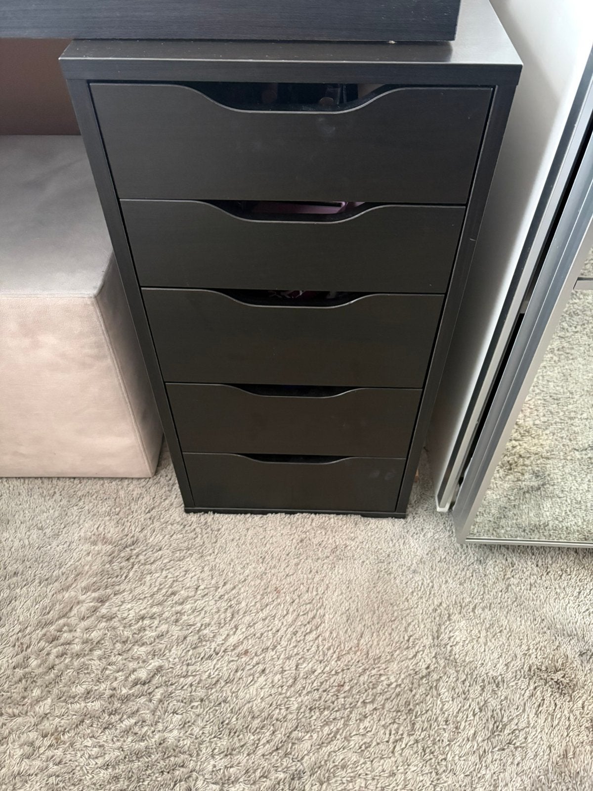 zwarte ikea alex ladenkast / ladeblok, Ophalen, Minder dan 50 cm, Zo goed als nieuw, Minder dan 100 cm
