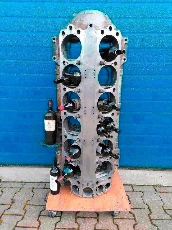 40 liter V12 Tank motor decoratie mancave motorblok tafel, Ophalen of Verzenden