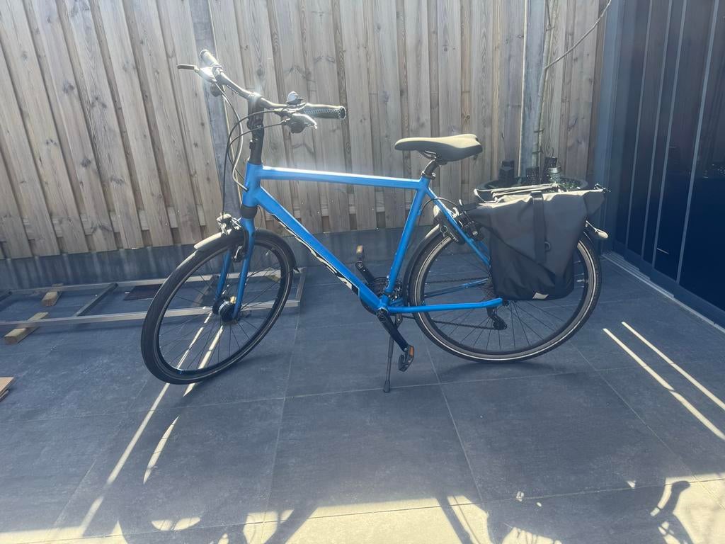 Blauwe Koga fiets, Velgrem, Versnellingen, Zo goed als nieuw, 57 tot 61 cm