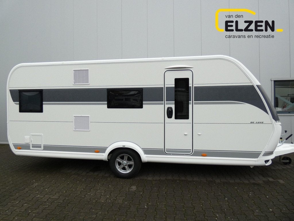 Hobby De Luxe 545 KMF actie prijs, incl. opties, Caravans en Kamperen, Caravans, Schokbreker, Hobby, Bedrijf, Treinzit