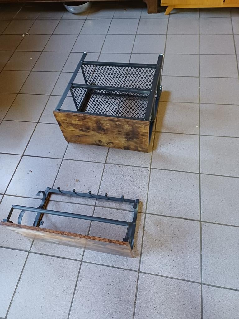 Kapstok met bijpassend bankje - Industrieel design, Huis en Inrichting, Woonaccessoires | Kapstokken, Wandkapstok, Ophalen of Verzenden