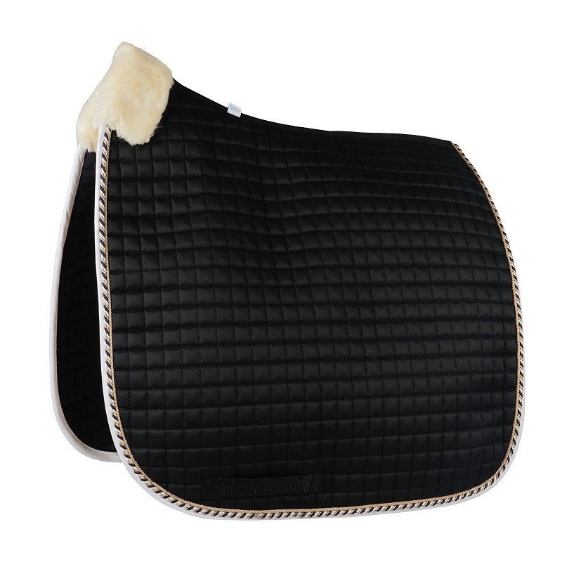 Zwart zadeldek Horka Chic Pro dressuur maat pony en full, Full (L), Nieuw, Ophalen of Verzenden, Info@horka.com