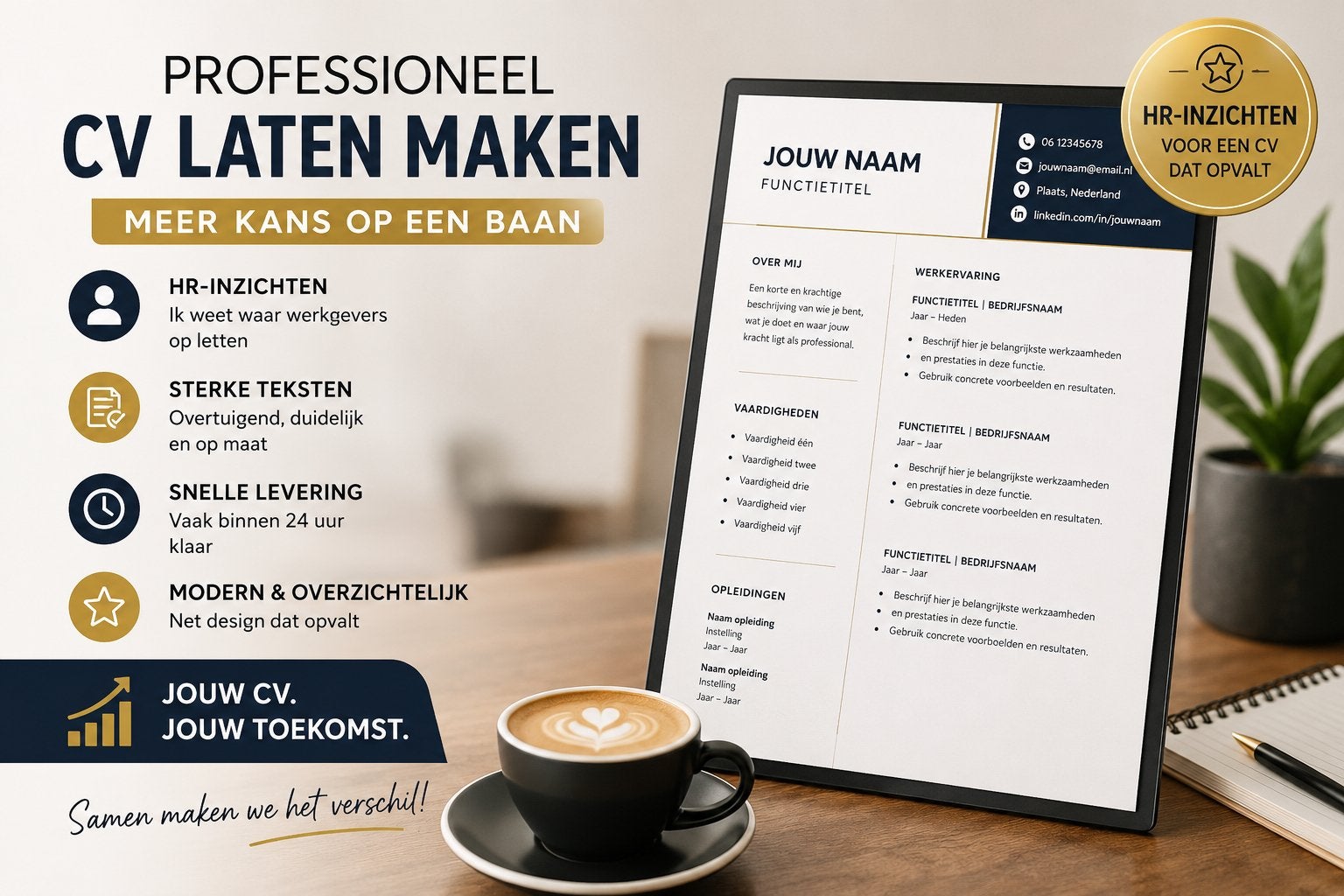 Professioneel CV laten maken | Snel & betaalbaar, Vacatures, Profielen | Man/Vrouw zoekt werk