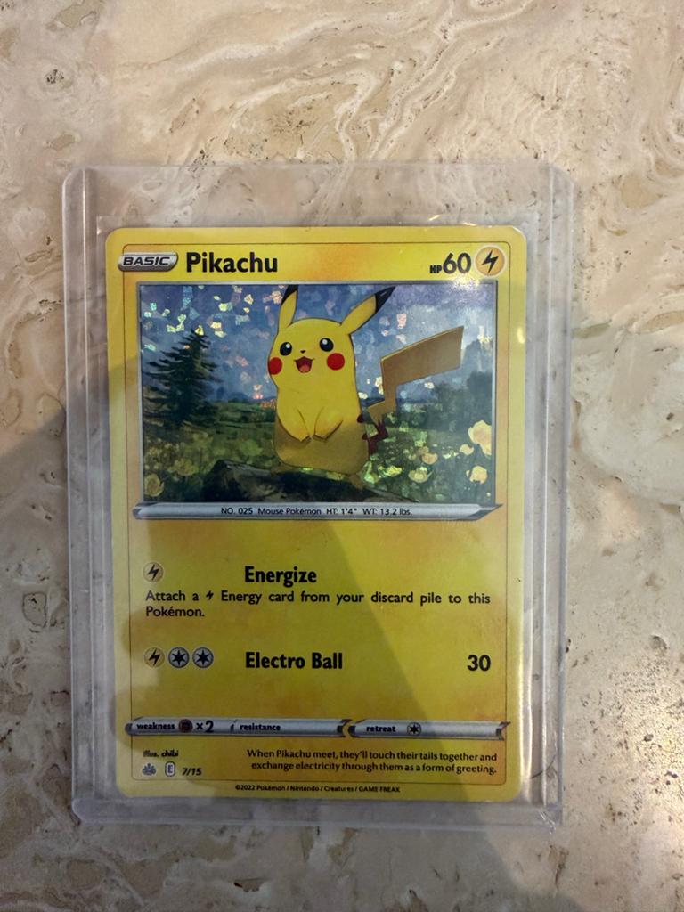 Pikachu 7/15 McDonald's 2022 Pokémon kaart, Ophalen, Zo goed als nieuw, Losse kaart