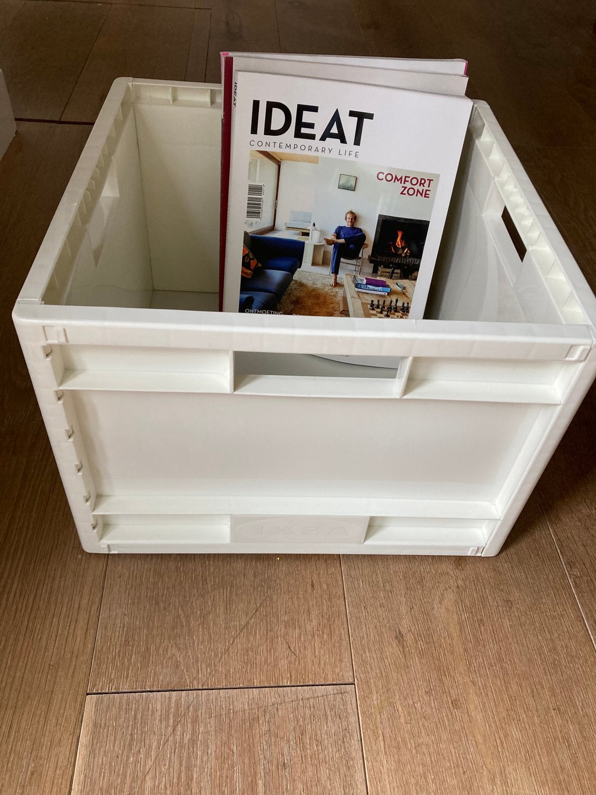 Vintage IKEA MÄRD storage crate in a white color ’1991, Opvouwbaar, Minder dan 50 cm, Ophalen of Verzenden, Zo goed als nieuw