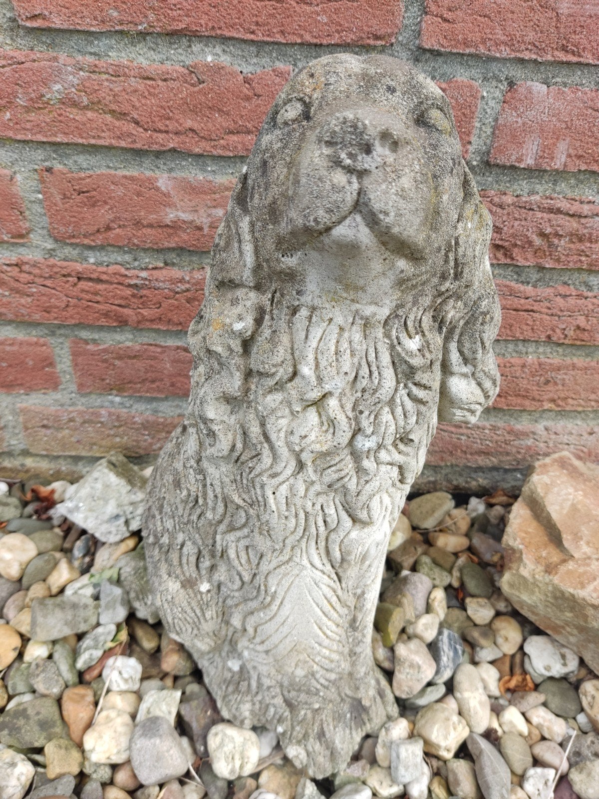 Betonnen hondenbeeld, 39 cm hoog, Ophalen, Gebruikt, Beton, Dierenbeeld
