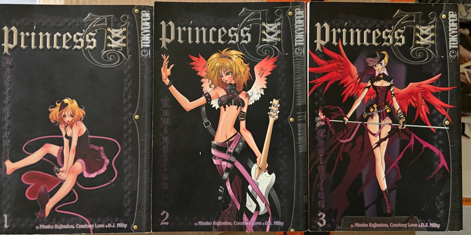 Princess Ai Manga Deel 1-3 (Tokyopop/Courtney Love), Meerdere stripboeken, Ophalen of Verzenden, Gelezen