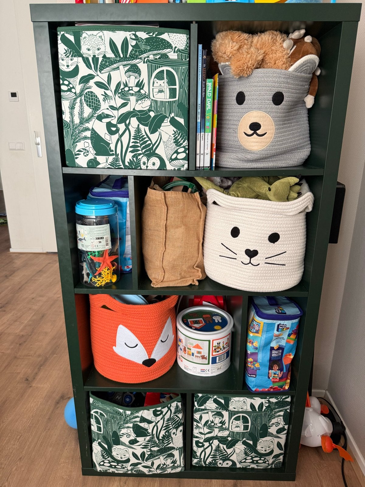 IKEA Kallax Kast Groen, Ophalen, Met plank(en), Gebruikt, 100 tot 150 cm