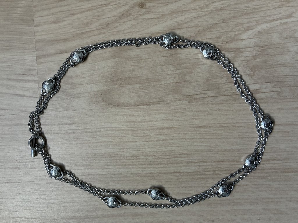 DKNY ketting, Ophalen of Verzenden, Zo goed als nieuw, Zilver, Overige materialen