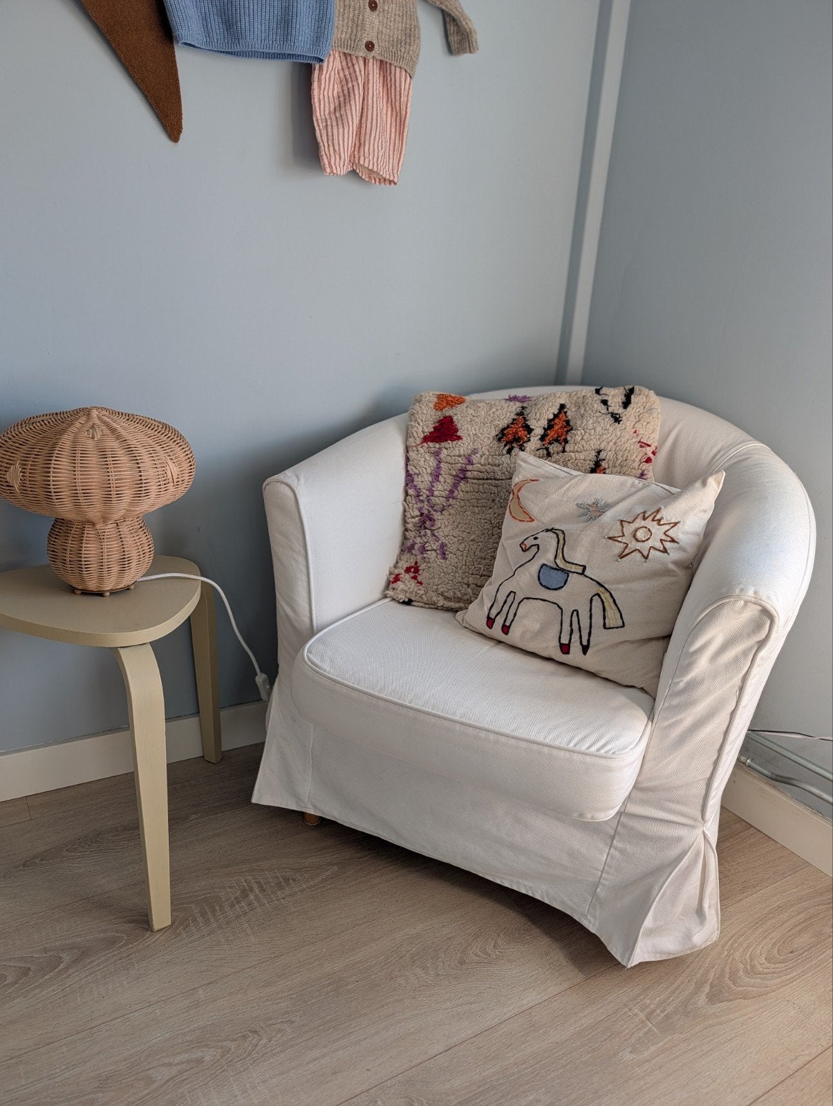 Ikea TULLSTA fauteuil - Wit, Huis en Inrichting, Ophalen, Gebruikt, Modern, Scandinavisch, 75 tot 100 cm
