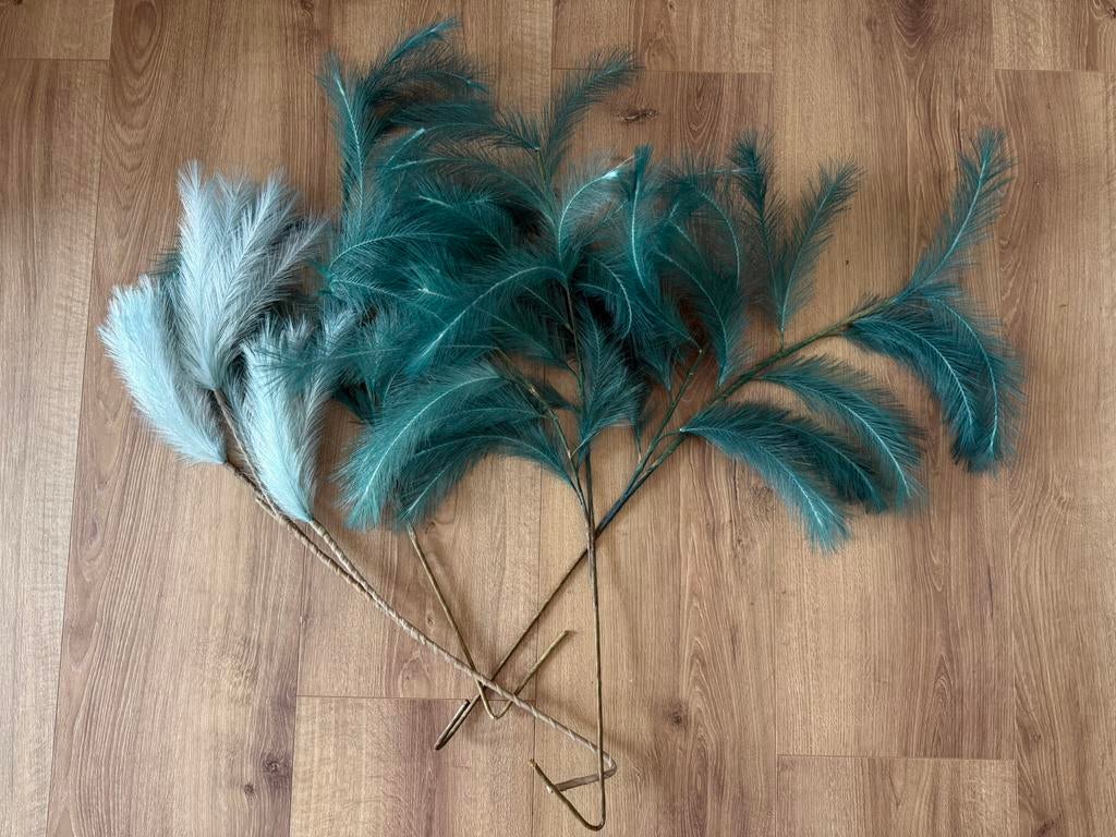 Intratuin kunst pluimen blauw, Ophalen of Verzenden, Zo goed als nieuw
