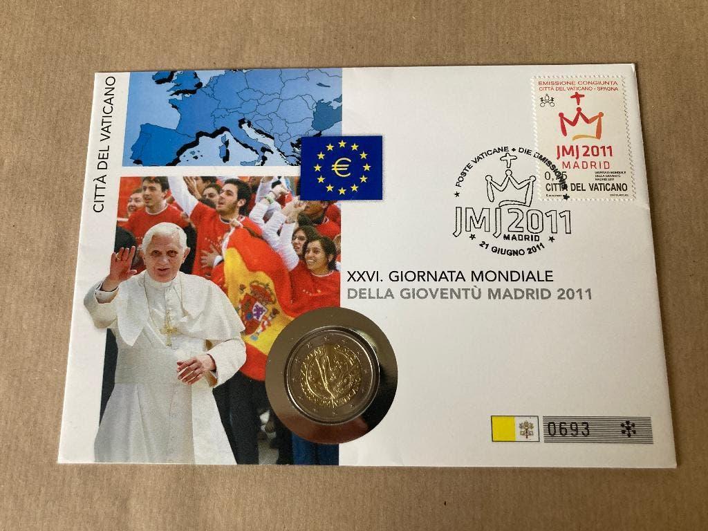 € 2  Numisbrief. Vaticaan. 2011., Ophalen, Vaticaanstad, 2 euro, Losse munt