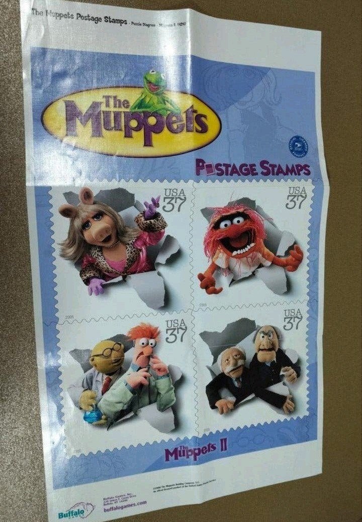 The Muppets Postage Stamps poster - USA 2005, Verzenden, Zo goed als nieuw, Tv, Poster
