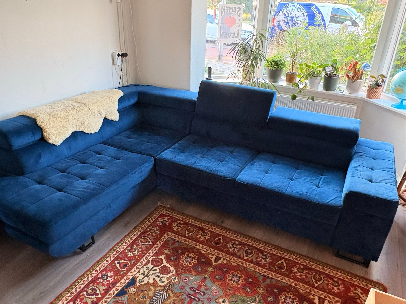 Gratis hoekbank met verstelbare hoofdsteunen, Ophalen, 250 tot 300 cm, Gebruikt, Hoekbank