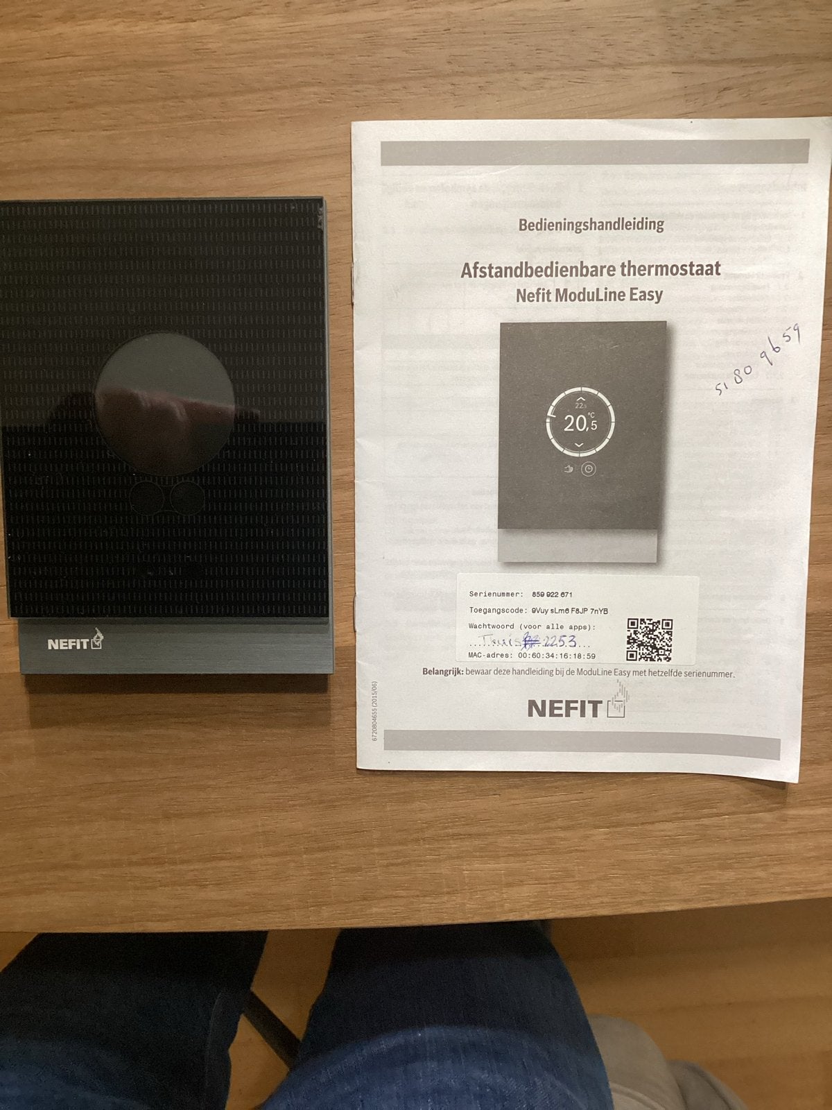 Nefit ModuLine Easy Afstandbedienbare Thermostaat, Ophalen of Verzenden, Slimme thermostaat, Gebruikt