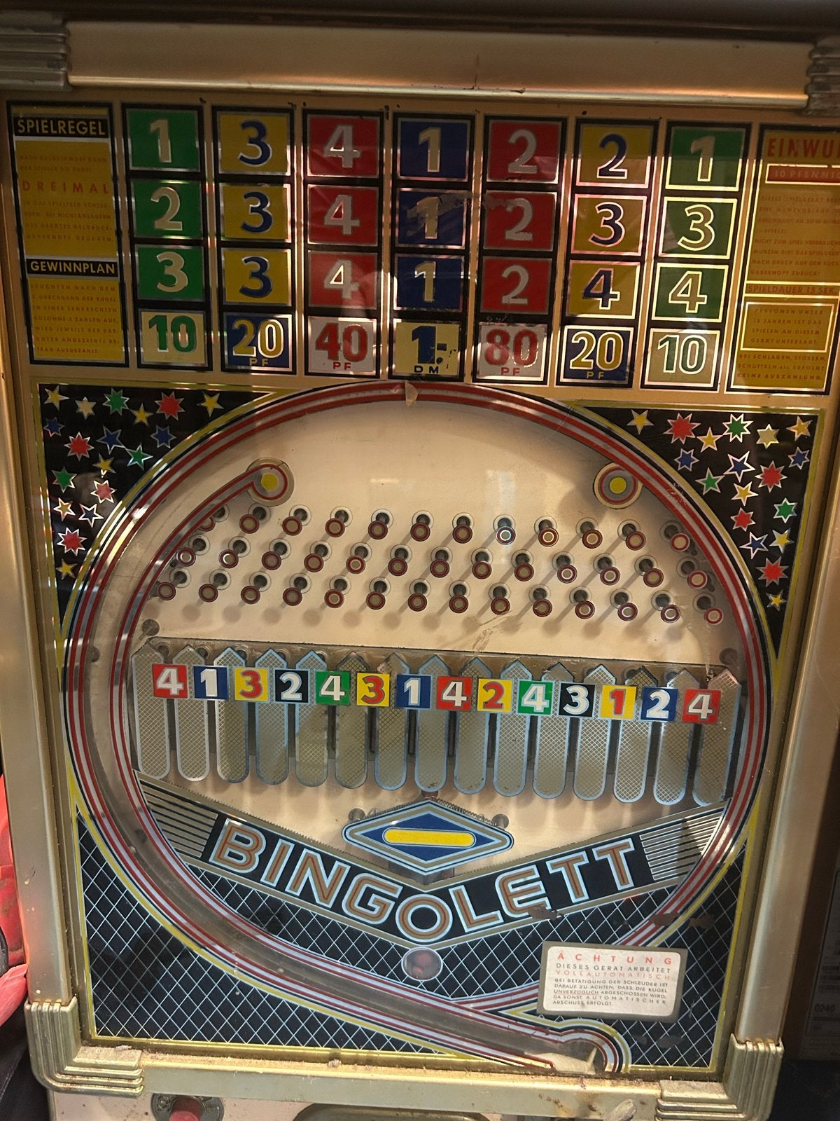 Vintage Bingollet flipperkast / gokkast, Verzamelen, Automaten | Gokkasten en Fruitautomaten, Overige munten, Ophalen of Verzenden