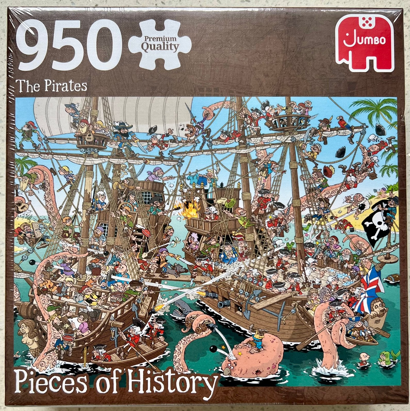 “The Pirates” puzzel 950st. Rob Derks/Jan v Haasteren NIEUW, Ophalen of Verzenden, 500 t/m 1500 stukjes