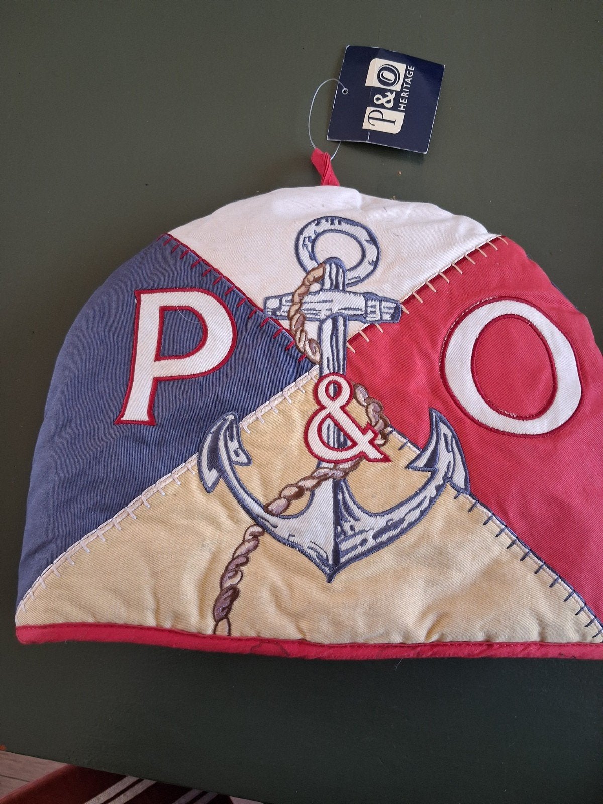 P&O Heritage theemuts met anker en letters, Theepot/fluitketel, Verzenden, Nieuw, Meerkleurig