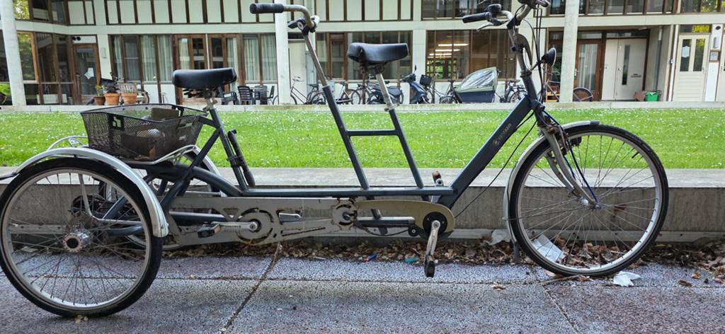 Tandem driewieler met mand - Ideaal voor duo's, Fietsen en Brommers, Fietsen | Tandems, 53 tot 57 cm, Minder dan 10 versnellingen