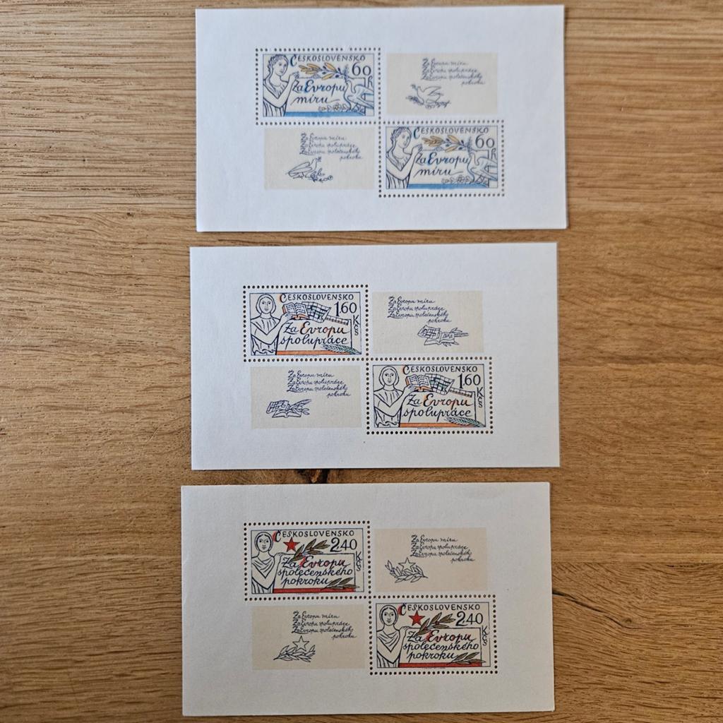 Tsjechoslowakije blokjes, Postzegels en Munten, Postzegels | Europa | Overig, Verzenden, Overige landen