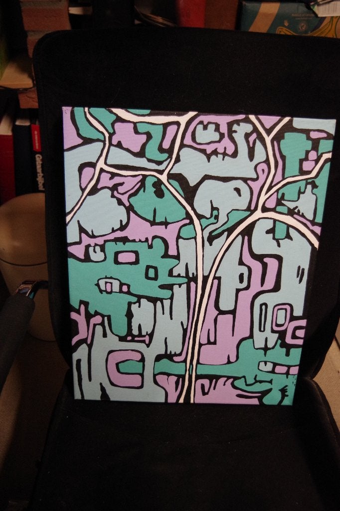 Schilderij, Antiek en Kunst, Abstract, Acrylverf, Ophalen of Verzenden, Overige materialen